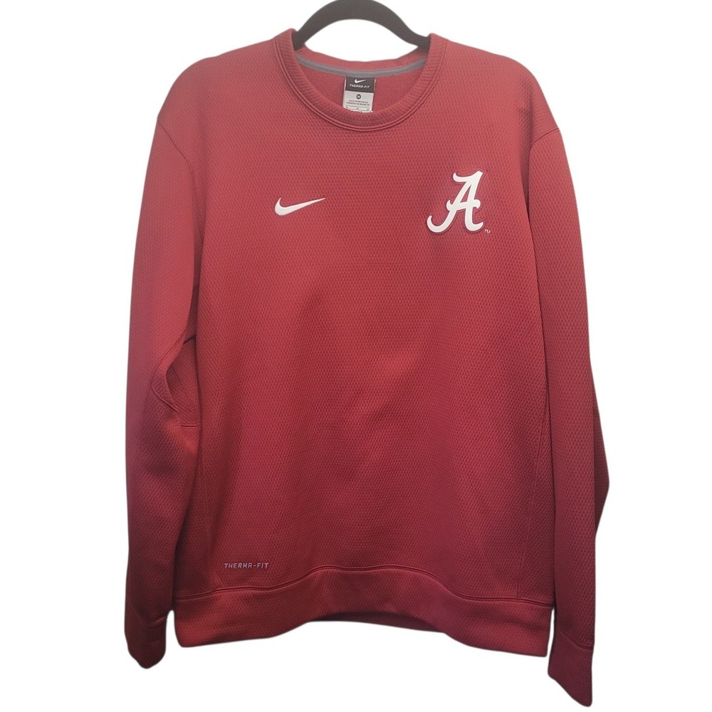 Nike Alabama Crimson Tide Therma-FIT Sweatshirt Mens Size Medium Red